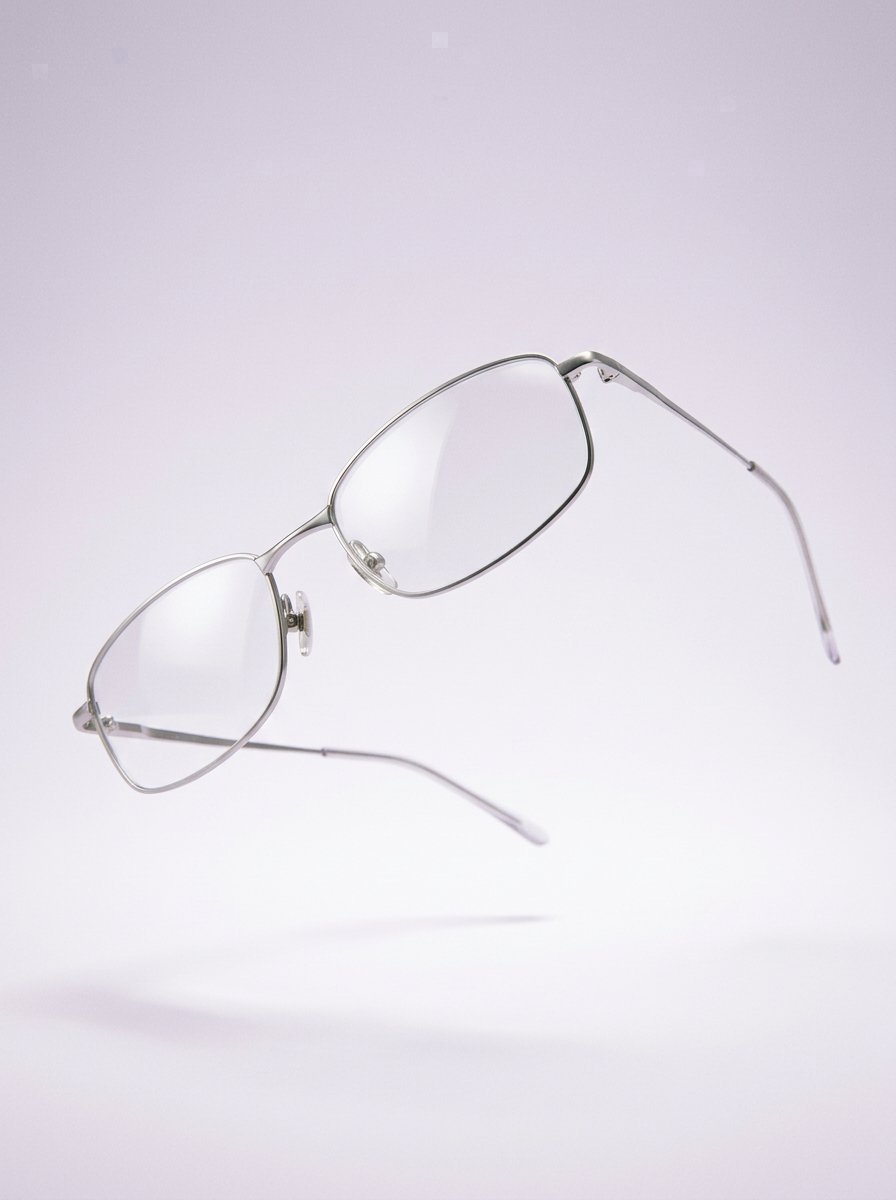 Silver Wire Frame — kacamata yang dipakai model di hero